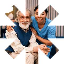 Elderly care at home illustration
